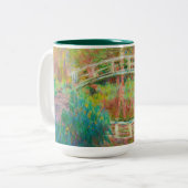 Claude Monet - Japanse voetbrug, Giverny Tweekleurige Koffiemok (Voorkant links)