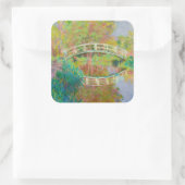 Claude Monet - Japanse voetbrug, Giverny Vierkante Sticker (Tas)