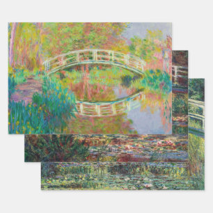 Claude Monet - Japanse voetbrug in Giverny Inpakpapier Vel