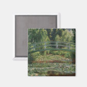Claude Monet Japanse Voetbrug & Water Lily Pool Magneet (Voorkant / Achterkant)