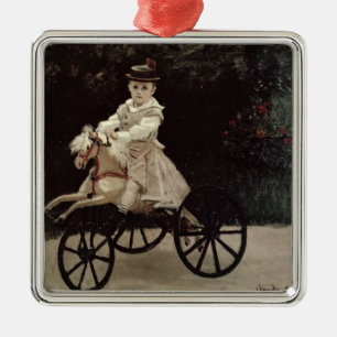Claude Monet   Jean Monet op zijn Hobby Horse, 187 Metalen Ornament