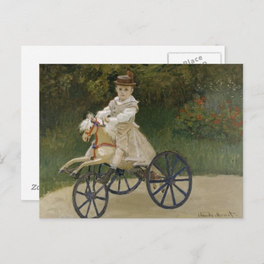 Claude Monet - Jean Monet over zijn Hobby-paard Briefkaart (Voorkant / Achterkant)