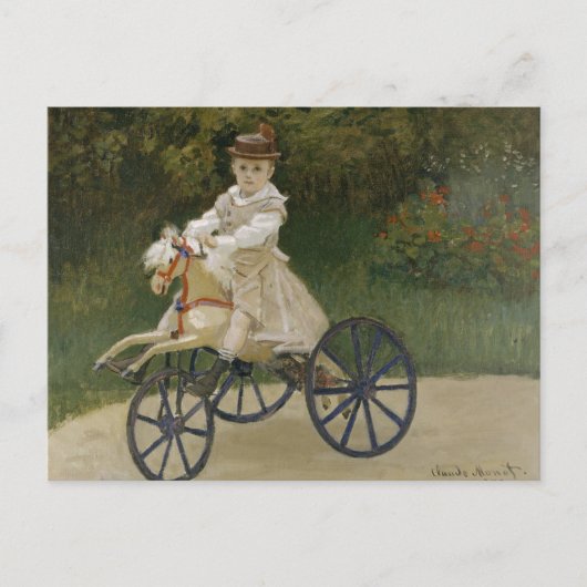 Claude Monet - Jean Monet over zijn Hobby-paard Briefkaart (Voorkant)