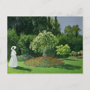 Claude Monet Jeanne Marie Lecadre in de tuin Briefkaart