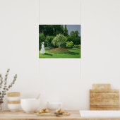 Claude Monet | Jeanne Marie Lecadre in de tuin Poster (Keuken)