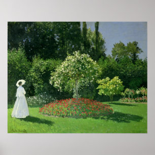 Claude Monet   Jeanne Marie Lecadre in de tuin Poster