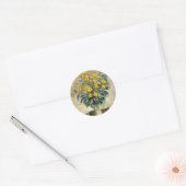 Claude Monet Jerusalem Artichoke Flowers 1880 Ronde Sticker (Envelop)