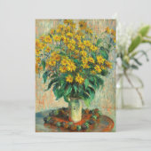 Claude Monet - Jerusalem Artichoke Flowers Bedankkaart (Staand voorkant)