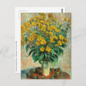 Claude Monet - Jerusalem Artichoke Flowers Briefkaart (Voorkant / Achterkant)