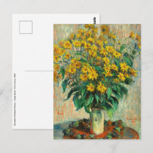 Claude Monet - Jerusalem Artichoke Flowers Briefkaart