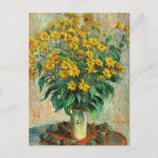 Claude Monet - Jerusalem Artichoke Flowers Briefkaart (Voorkant)