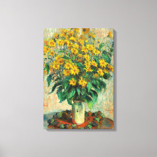Claude Monet - Jerusalem Artichoke Flowers Canvas Afdruk