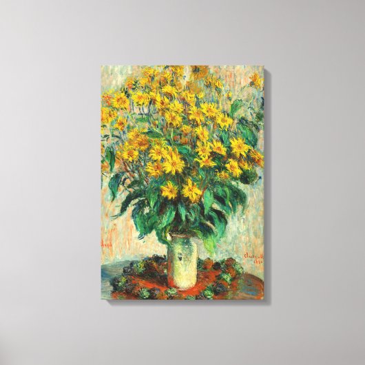 Claude Monet - Jerusalem Artichoke Flowers Canvas Afdruk (Voorkant)