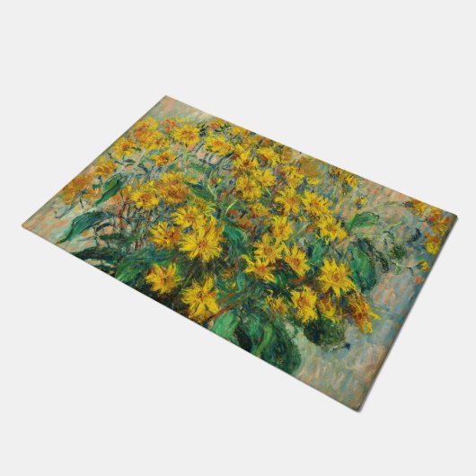 Claude Monet - Jerusalem Artichoke Flowers Deurmat (Schuin)