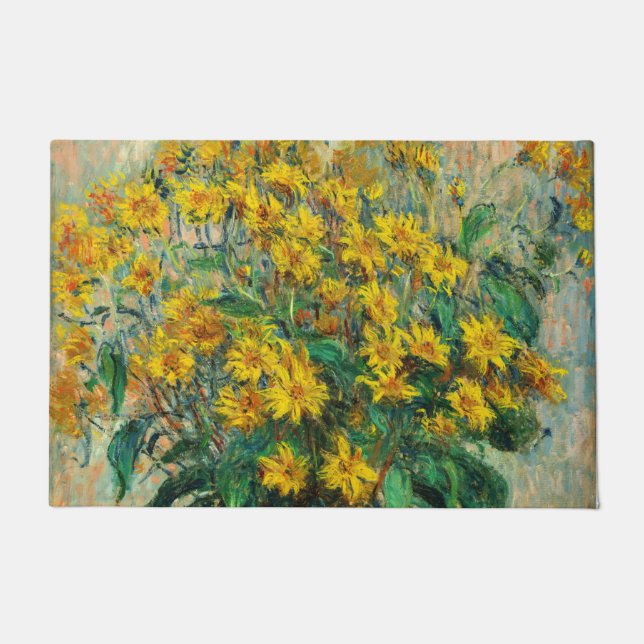 Claude Monet - Jerusalem Artichoke Flowers Deurmat (Voorkant)