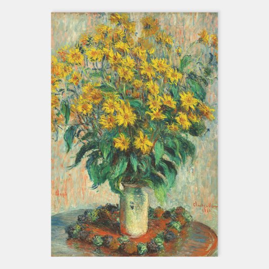 Claude Monet - Jerusalem Artichoke Flowers Inpakpapier Vel