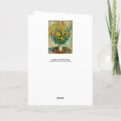 Claude Monet - Jerusalem Artichoke Flowers Kaart (Achterkant)