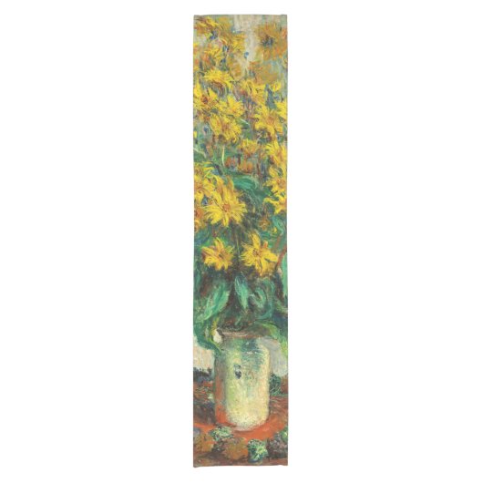 Claude Monet - Jerusalem Artichoke Flowers Korte Tafelloper (Voorkant)