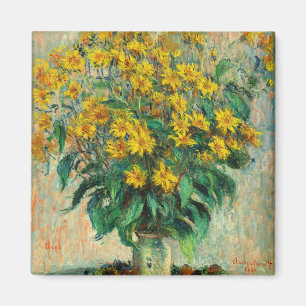 Claude Monet - Jerusalem Artichoke Flowers Magneet