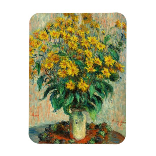 Claude Monet - Jerusalem Artichoke Flowers Magneet (Verticaal)