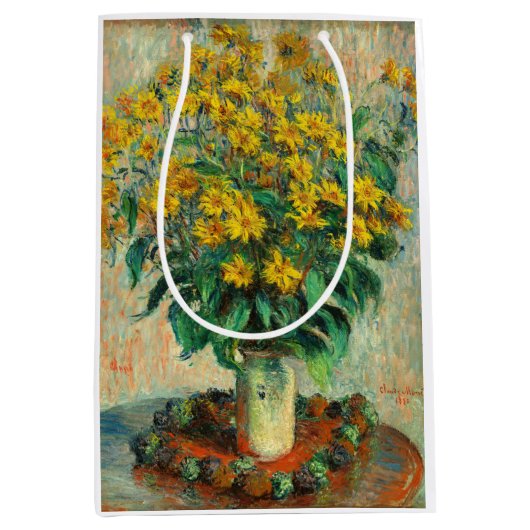 Claude Monet - Jerusalem Artichoke Flowers Medium Cadeauzakje (Voorkant)