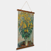 Claude Monet Jerusalem Artichoke Flowers Old Art Hangend Wandkleed (Gebogen)