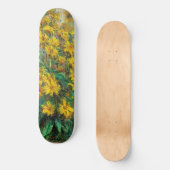 Claude Monet - Jerusalem Artichoke Flowers Persoonlijk Skateboard (Voorkant)