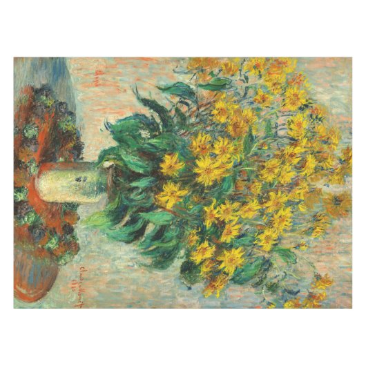 Claude Monet - Jerusalem Artichoke Flowers Tafelkleed (Voorkant (Horizontaal))