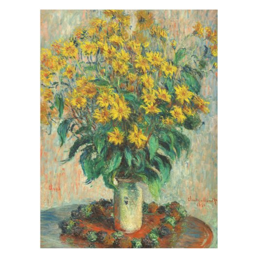 Claude Monet - Jerusalem Artichoke Flowers Tafelkleed (Voorkant)