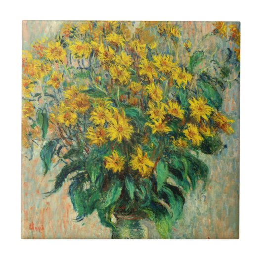 Claude Monet - Jerusalem Artichoke Flowers Tegeltje (Voorkant)