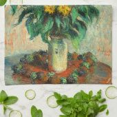 Claude Monet - Jerusalem Artichoke Flowers Theedoek (Gevouwen)