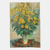 Claude Monet - Jerusalem Artichoke Flowers Theedoek (Verticaal)