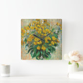 Claude Monet - Jerusalem Artichoke Flowers Vierkante Klok (Huis)