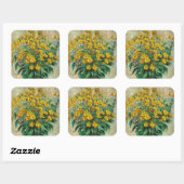 Claude Monet - Jerusalem Artichoke Flowers Vierkante Sticker (Vel)