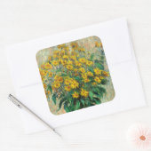 Claude Monet - Jerusalem Artichoke Flowers Vierkante Sticker (Envelop)