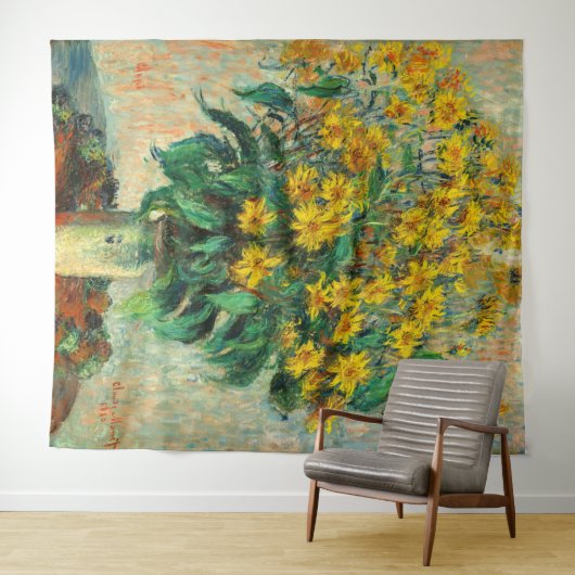Claude Monet - Jerusalem Artichoke Flowers Wandkleed (In Situ (horizontaal))