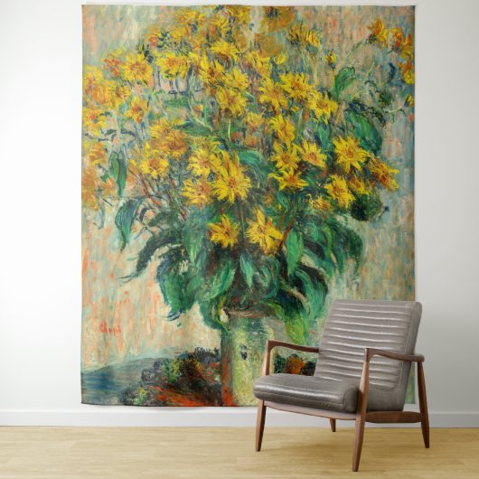 Claude Monet - Jerusalem Artichoke Flowers Wandkleed (In situ)