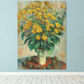 Claude Monet Jerusalem Artichokes Canvas Afdruk (Insitu (Houten vloer))