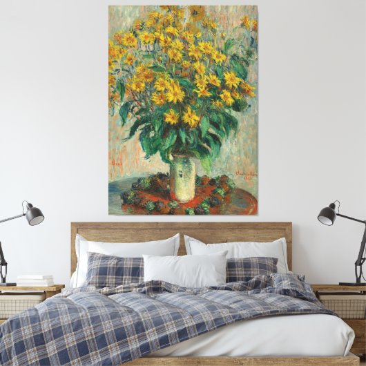 Claude Monet Jerusalem Artichokes Canvas Afdruk (Insitu (Slaapkamer))