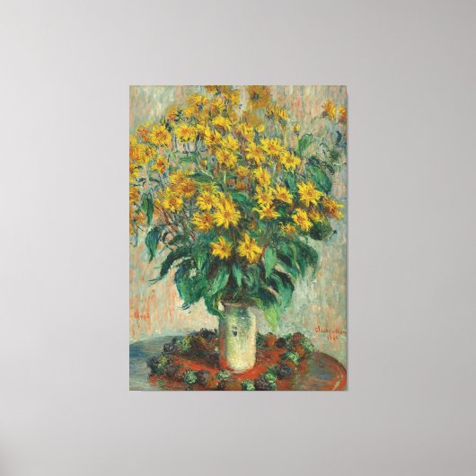 Claude Monet Jerusalem Artichokes Canvas Afdruk (Voorkant)