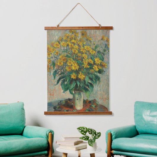 Claude Monet Jerusalem Artichokes Hangend Wandkleed (Woonkamer)