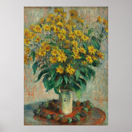 Claude Monet Jerusalem Artichokes Poster (Voorkant)