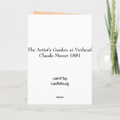 Claude Monet Kaart (Achterkant)