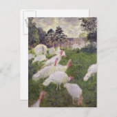 Claude Monet | Kalkoenen in Chateau de Rottembourg Briefkaart (Voorkant / Achterkant)