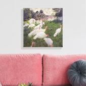 Claude Monet | Kalkoenen in Chateau de Rottembourg Canvas Afdruk (Insitu (Woonkamer))