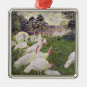 Claude Monet | Kalkoenen in Chateau de Rottembourg Metalen Ornament (Voorkant)