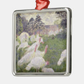 Claude Monet | Kalkoenen in Chateau de Rottembourg Metalen Ornament (Links)