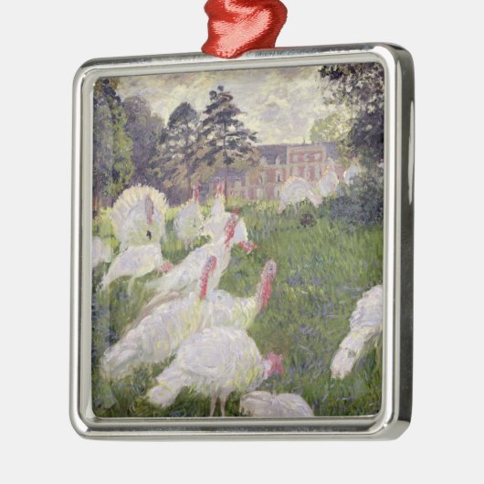Claude Monet | Kalkoenen in Chateau de Rottembourg Metalen Ornament (Links)