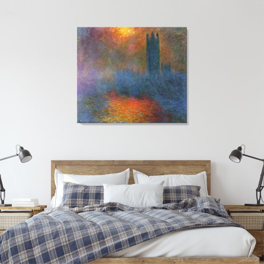 Claude Monet - Kamers van het Parlement Canvas Afdruk (Insitu (Slaapkamer))