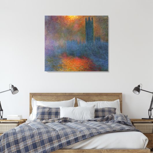 Claude Monet - Kamers van het Parlement Canvas Afdruk (Insitu (Slaapkamer))
